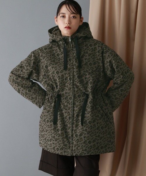 RAGEBLUE（レイジブルー）の「中綿フードミドルコート（ダウンジャケット/コート・レディース・レオパード/ブラウン・FREE）」の6枚目の写真