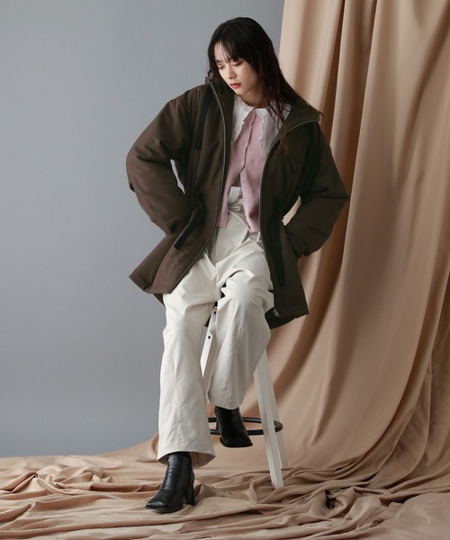 RAGEBLUE（レイジブルー）の「中綿フードミドルコート（ダウンジャケット/コート・レディース・レオパード/ブラウン・FREE）」の8枚目の写真