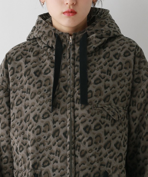 RAGEBLUE（レイジブルー）の「中綿フードミドルコート（ダウンジャケット/コート・レディース・レオパード/ブラウン・FREE）」の21枚目の写真