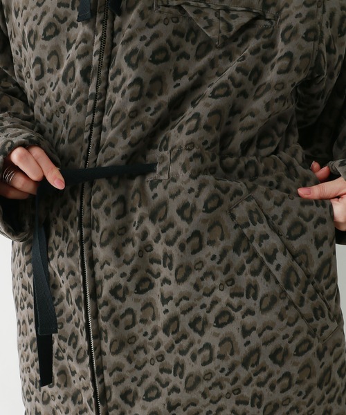 RAGEBLUE（レイジブルー）の「中綿フードミドルコート（ダウンジャケット/コート・レディース・レオパード/ブラウン・FREE）」の16枚目の写真