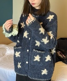 Vipoa（ヴィポア）の「STARジャガードニットカーディガン（ニット/セーター）」