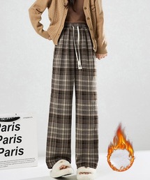 タイムセール！エルメス★ブラウン チェック柄 スラックス タイムセール！エルメス☆ブラウン チェック柄 スラックス