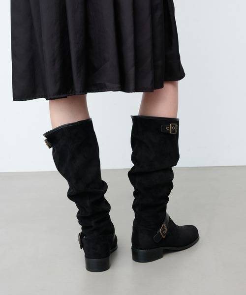 Launa lea(ラウナレア)の「ルーズロングブーツ(S156)(ブーツ・レディース・ベージュ/ブラック・S/M/L/LL)」の5枚目の写真
