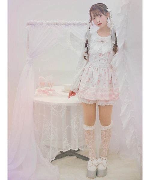 Ank Rouge（アンクルージュ）の「ドリーミーフラワープリントSet up（ワンピース・レディース・アイボリー/ブラック/ピンク・M）」の5枚目の写真