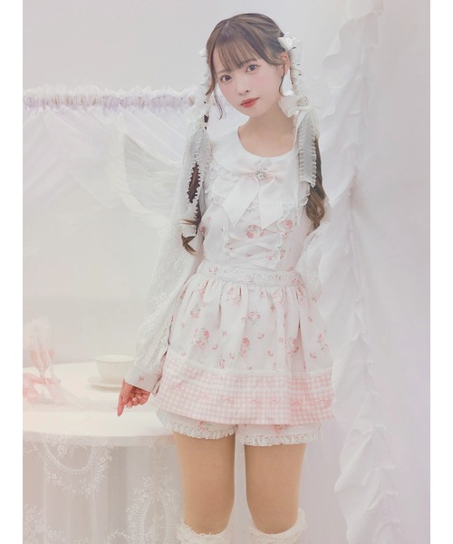 Ank Rouge（アンクルージュ）の「ドリーミーフラワープリントSet up（ワンピース・レディース・アイボリー/ブラック/ピンク・M）」の7枚目の写真