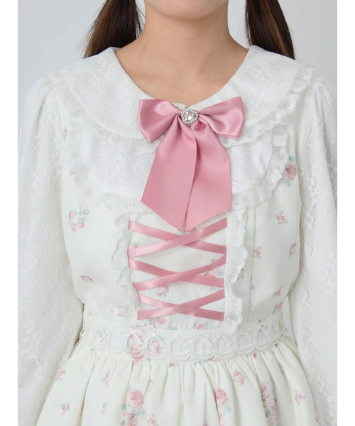 Ank Rouge（アンクルージュ）の「ドリーミーフラワープリントSet up（ワンピース・レディース・アイボリー/ブラック/ピンク・M）」の12枚目の写真