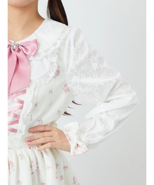 Ank Rouge（アンクルージュ）の「ドリーミーフラワープリントSet up（ワンピース・レディース・アイボリー/ブラック/ピンク・M）」の13枚目の写真