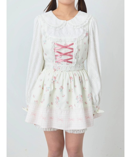 Ank Rouge（アンクルージュ）の「ドリーミーフラワープリントSet up（ワンピース・レディース・アイボリー/ブラック/ピンク・M）」の9枚目の写真