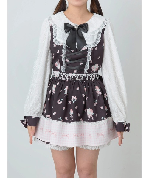 Ank Rouge（アンクルージュ）の「ドリーミーフラワープリントSet up（ワンピース・レディース・アイボリー/ブラック/ピンク・M）」の20枚目の写真