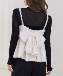 DAY CLOSET | レディース バックリボンプリーツカットジャガードキャミビスチェ(キャミソール)