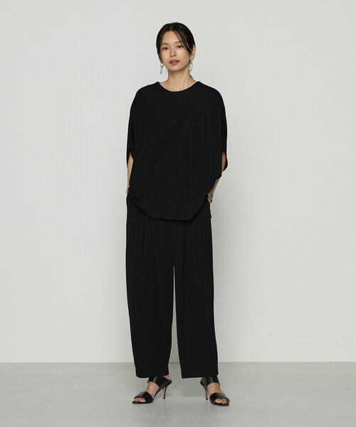 Gabardine K.T(ギャバジンケーティー)の「ハイテンションポンチライト ドレープタックパンツ(その他パンツ・レディース・ブラック/ダークブラウン・9号/7号)」の3枚目の写真