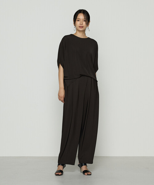 Gabardine K.T(ギャバジンケーティー)の「ハイテンションポンチライト ドレープタックパンツ(その他パンツ・レディース・ブラック/ダークブラウン・9号/7号)」の8枚目の写真