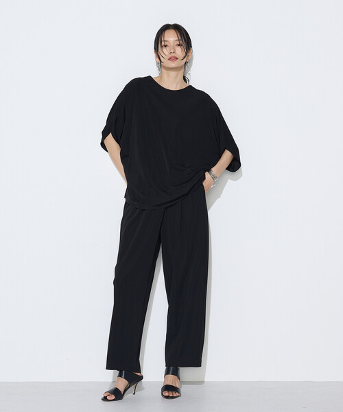 Gabardine K.T(ギャバジンケーティー)の「ハイテンションポンチライト ドレープタックパンツ(その他パンツ・レディース・ブラック/ダークブラウン・9号/7号)」の18枚目の写真