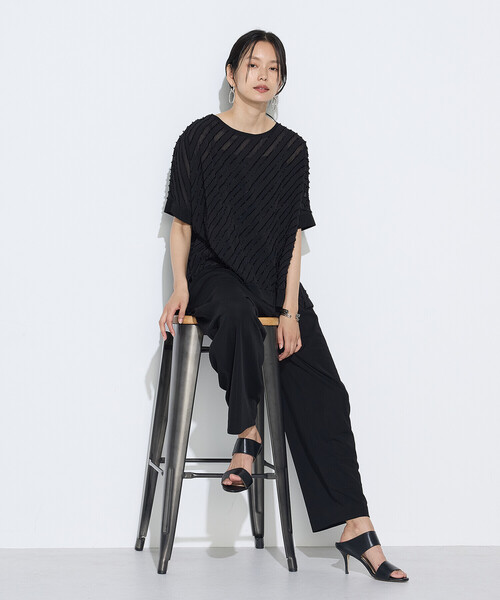 Gabardine K.T(ギャバジンケーティー)の「ハイテンションポンチライト ドレープタックパンツ(その他パンツ・レディース・ブラック/ダークブラウン・9号/7号)」の19枚目の写真