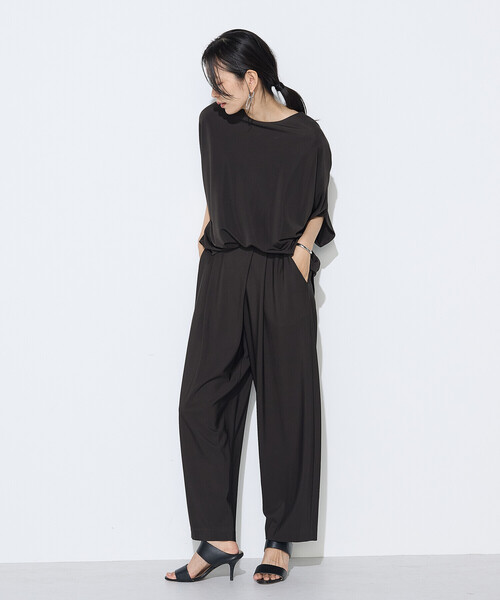 Gabardine K.T(ギャバジンケーティー)の「ハイテンションポンチライト ドレープタックパンツ(その他パンツ・レディース・ブラック/ダークブラウン・9号/7号)」の20枚目の写真