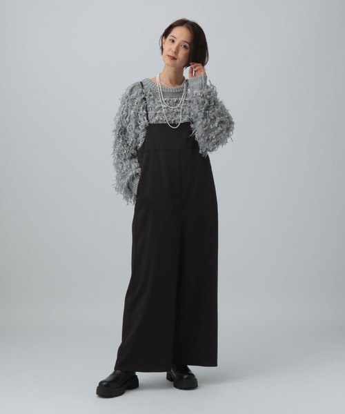 LEPSIM（レプシィム）の「キャミサロペット　600205（サロペット/オーバーオール・レディース・ブラック/カーキ・FREE）」の2枚目の写真