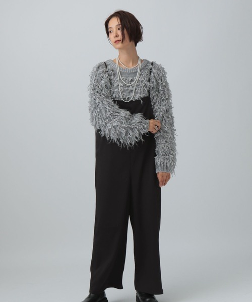 LEPSIM（レプシィム）の「キャミサロペット　600205（サロペット/オーバーオール・レディース・ブラック/カーキ・FREE）」の4枚目の写真