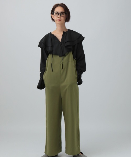 LEPSIM（レプシィム）の「キャミサロペット　600205（サロペット/オーバーオール・レディース・ブラック/カーキ・FREE）」の9枚目の写真