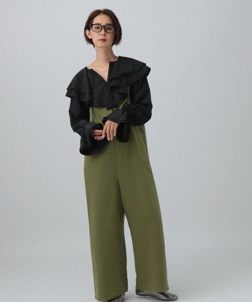 LEPSIM（レプシィム）の「キャミサロペット　600205（サロペット/オーバーオール・レディース・ブラック/カーキ・FREE）」の10枚目の写真