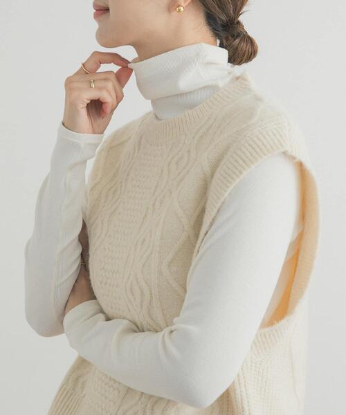 URBAN RESEARCH DOORS(アーバンリサーチドアーズ)の「ソフトテレコタートルプルオーバー(Tシャツ/カットソー・レディース・ライトグレー/オフホワイト/ブラック・FREE)」の2枚目の写真