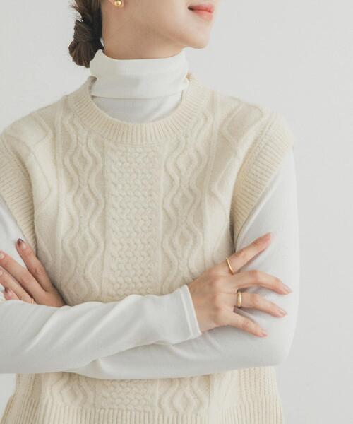 URBAN RESEARCH DOORS(アーバンリサーチドアーズ)の「ソフトテレコタートルプルオーバー(Tシャツ/カットソー・レディース・ライトグレー/オフホワイト/ブラック・FREE)」の4枚目の写真