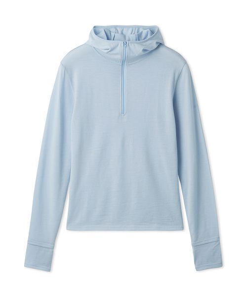 emmi(エミ)の「Mt.Breath WoolRパーカートップス(パーカー・レディース・ブラック/ライトブルー・F)」の6枚目の写真