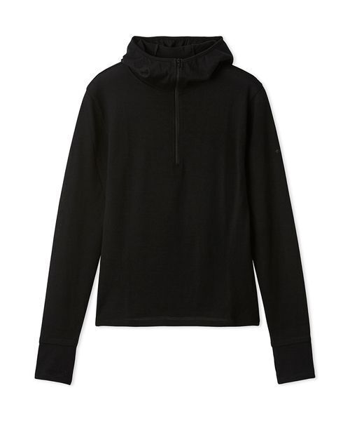 emmi(エミ)の「Mt.Breath WoolRパーカートップス(パーカー・レディース・ブラック/ライトブルー・F)」の8枚目の写真