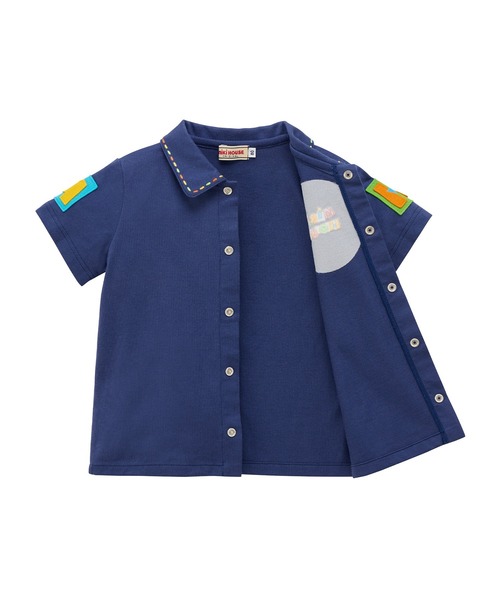 MIKI HOUSE(ミキハウス)の「レトロロゴ 半袖ブラウス(シャツ/ブラウス・キッズ・ホワイト・100cm/90cm/80cm/70cm)」の2枚目の写真