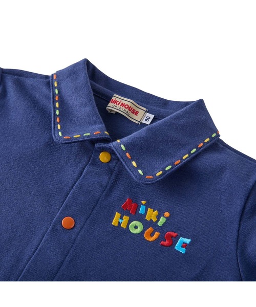 MIKI HOUSE(ミキハウス)の「レトロロゴ 半袖ブラウス(シャツ/ブラウス・キッズ・ホワイト・100cm/90cm/80cm/70cm)」の3枚目の写真