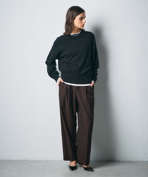 N.O.R.C(ノーク)の「ウールライクソフトカーブパンツ(その他パンツ・レディース・ブラック/ベージュ/ブラウン・S/M)」の7枚目の写真