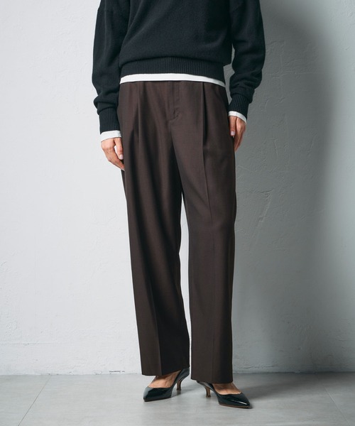 N.O.R.C(ノーク)の「ウールライクソフトカーブパンツ(その他パンツ・レディース・ブラック/ベージュ/ブラウン・S/M)」の4枚目の写真
