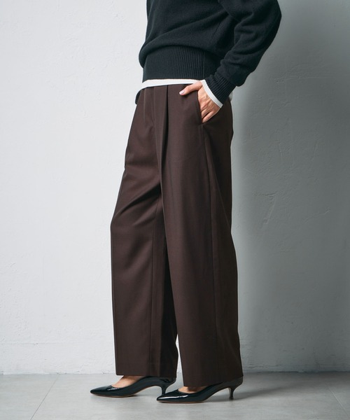 N.O.R.C(ノーク)の「ウールライクソフトカーブパンツ(その他パンツ・レディース・ブラック/ベージュ/ブラウン・S/M)」の9枚目の写真