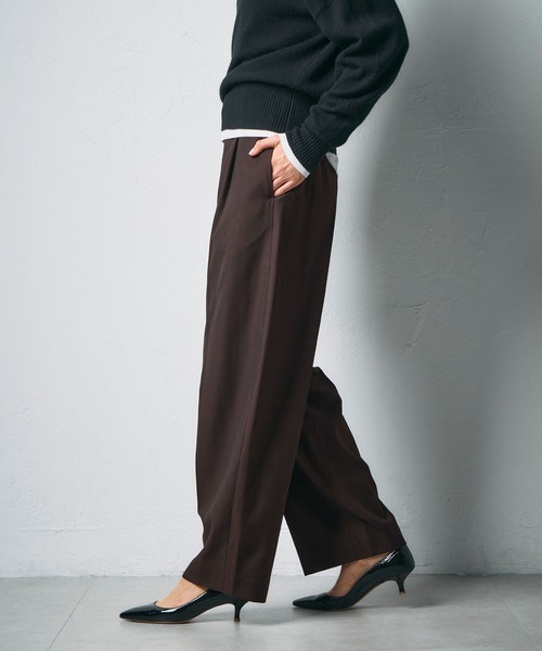 N.O.R.C(ノーク)の「ウールライクソフトカーブパンツ(その他パンツ・レディース・ブラック/ベージュ/ブラウン・S/M)」の10枚目の写真