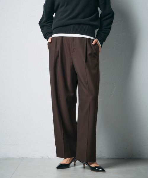 N.O.R.C(ノーク)の「ウールライクソフトカーブパンツ(その他パンツ・レディース・ブラック/ベージュ/ブラウン・S/M)」の5枚目の写真