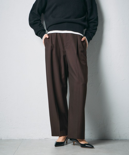 N.O.R.C(ノーク)の「ウールライクソフトカーブパンツ(その他パンツ・レディース・ブラック/ベージュ/ブラウン・S/M)」の8枚目の写真