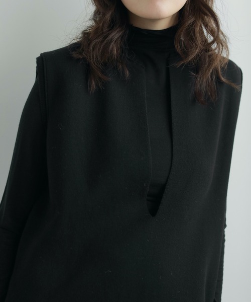 anuke（アンヌーク）の「Cashmeresilk Turtle Tops（Tシャツ/カットソー・レディース・ブラック/アイボリー/グレー・FREE）」の3枚目の写真
