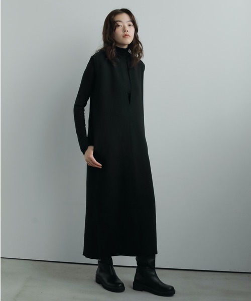 anuke（アンヌーク）の「Cashmeresilk Turtle Tops（Tシャツ/カットソー・レディース・ブラック/アイボリー/グレー・FREE）」の6枚目の写真