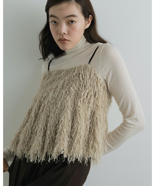 anuke（アンヌーク）の「Cashmeresilk Turtle Tops（Tシャツ/カットソー・レディース・ブラック/アイボリー/グレー・FREE）」の9枚目の写真