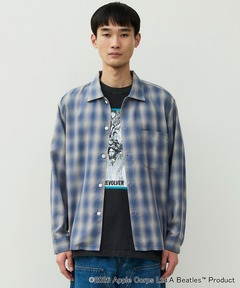 オンブレチェックロングスリーブシャツ