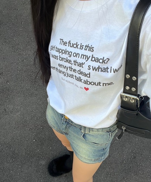 etta（エタ）の「韓国風デザインロンT／長袖Tシャツ（Tシャツ/カットソー・レディース・ホワイト・MEDIUM/LARGE/SMALL）」の9枚目の写真