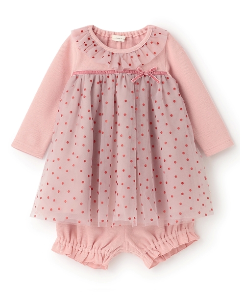 sense of wonder（センスオブワンダー）の「キラキラドットベビースーツ（ロンパース・キッズ・ホワイト系/ピンク・70-80cm）」の13枚目の写真