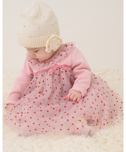 sense of wonder（センスオブワンダー）の「キラキラドットベビースーツ（ロンパース・キッズ・ホワイト系/ピンク・70-80cm）」の15枚目の写真