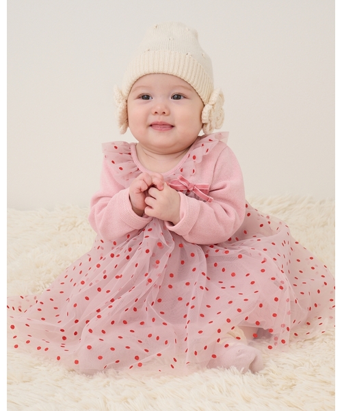 sense of wonder（センスオブワンダー）の「キラキラドットベビースーツ（ロンパース・キッズ・ホワイト系/ピンク・70-80cm）」の16枚目の写真