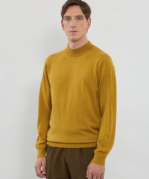 MACKINTOSH LONDON(マッキントッシュ ロンドン)の「【WEB・一部店舗限定】ハイゲージ天竺モックネックニット(ニット/セーター・メンズ・オフホワイト/グレー系その他/ブラック/ネイビー/イエロー系その他2・L/M/XL)」の5枚目の写真