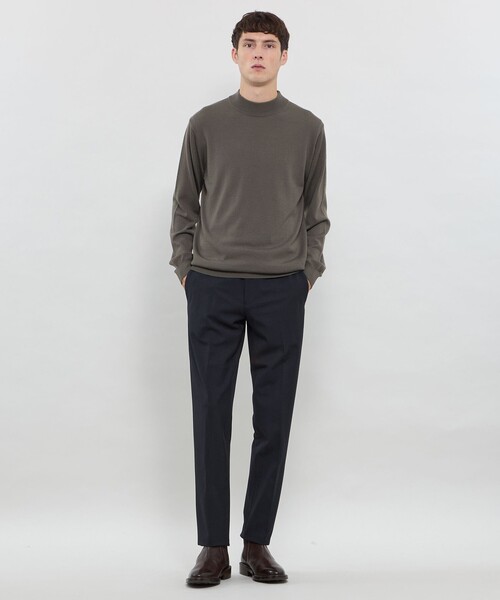 MACKINTOSH LONDON(マッキントッシュ ロンドン)の「【WEB・一部店舗限定】ハイゲージ天竺モックネックニット(ニット/セーター・メンズ・オフホワイト/グレー系その他/ブラック/ネイビー/イエロー系その他2・L/M/XL)」の7枚目の写真