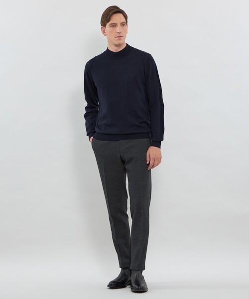 MACKINTOSH LONDON(マッキントッシュ ロンドン)の「【WEB・一部店舗限定】ハイゲージ天竺モックネックニット(ニット/セーター・メンズ・オフホワイト/グレー系その他/ブラック/ネイビー/イエロー系その他2・L/M/XL)」の9枚目の写真