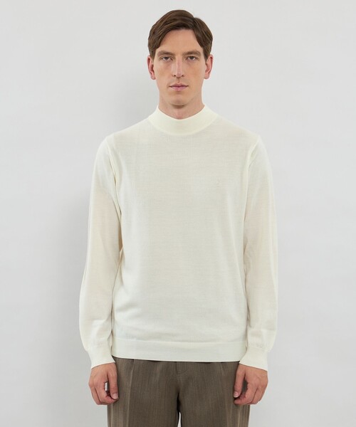 MACKINTOSH LONDON(マッキントッシュ ロンドン)の「【WEB・一部店舗限定】ハイゲージ天竺モックネックニット(ニット/セーター・メンズ・オフホワイト/グレー系その他/ブラック/ネイビー/イエロー系その他2・L/M/XL)」の11枚目の写真