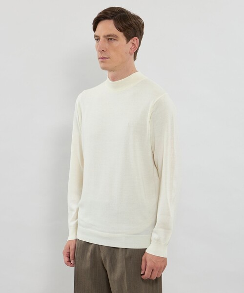 MACKINTOSH LONDON(マッキントッシュ ロンドン)の「【WEB・一部店舗限定】ハイゲージ天竺モックネックニット(ニット/セーター・メンズ・オフホワイト/グレー系その他/ブラック/ネイビー/イエロー系その他2・L/M/XL)」の12枚目の写真