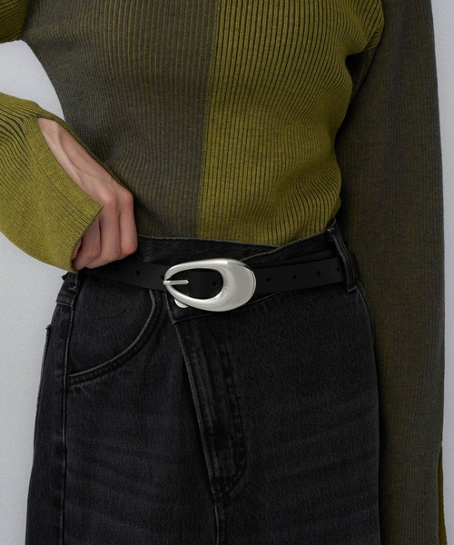 HARE（ハレ）の「ヘンケイバックルベルト(HARE)（ベルト・レディース・ブラック/グレー・FREE）」の7枚目の写真