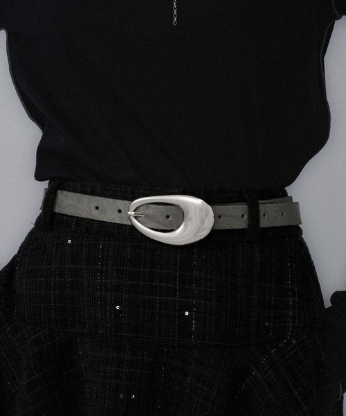 HARE（ハレ）の「ヘンケイバックルベルト(HARE)（ベルト・レディース・ブラック/グレー・FREE）」の8枚目の写真